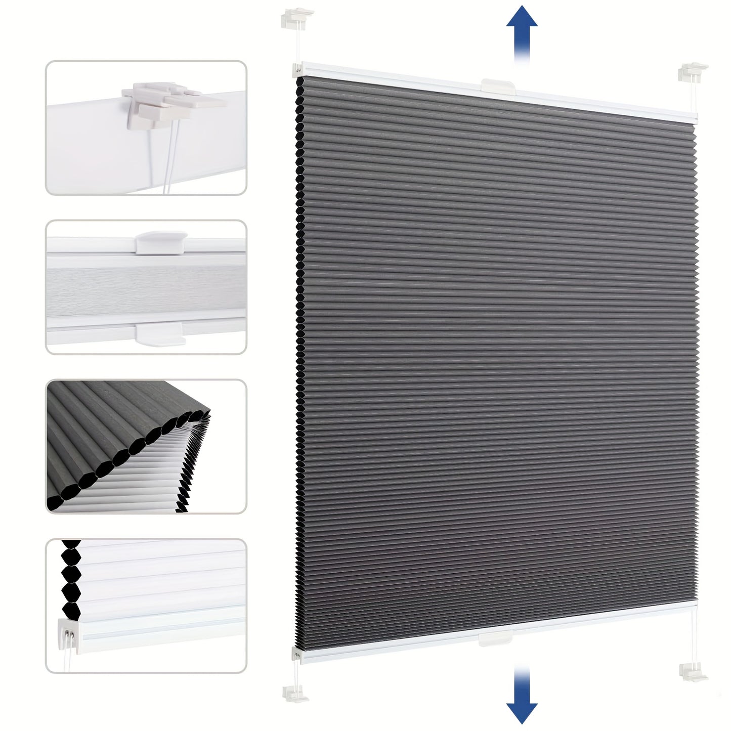 Tenda a rullo, Tessuto imitazione beige per privacy e finestre – vista dettagliata 27