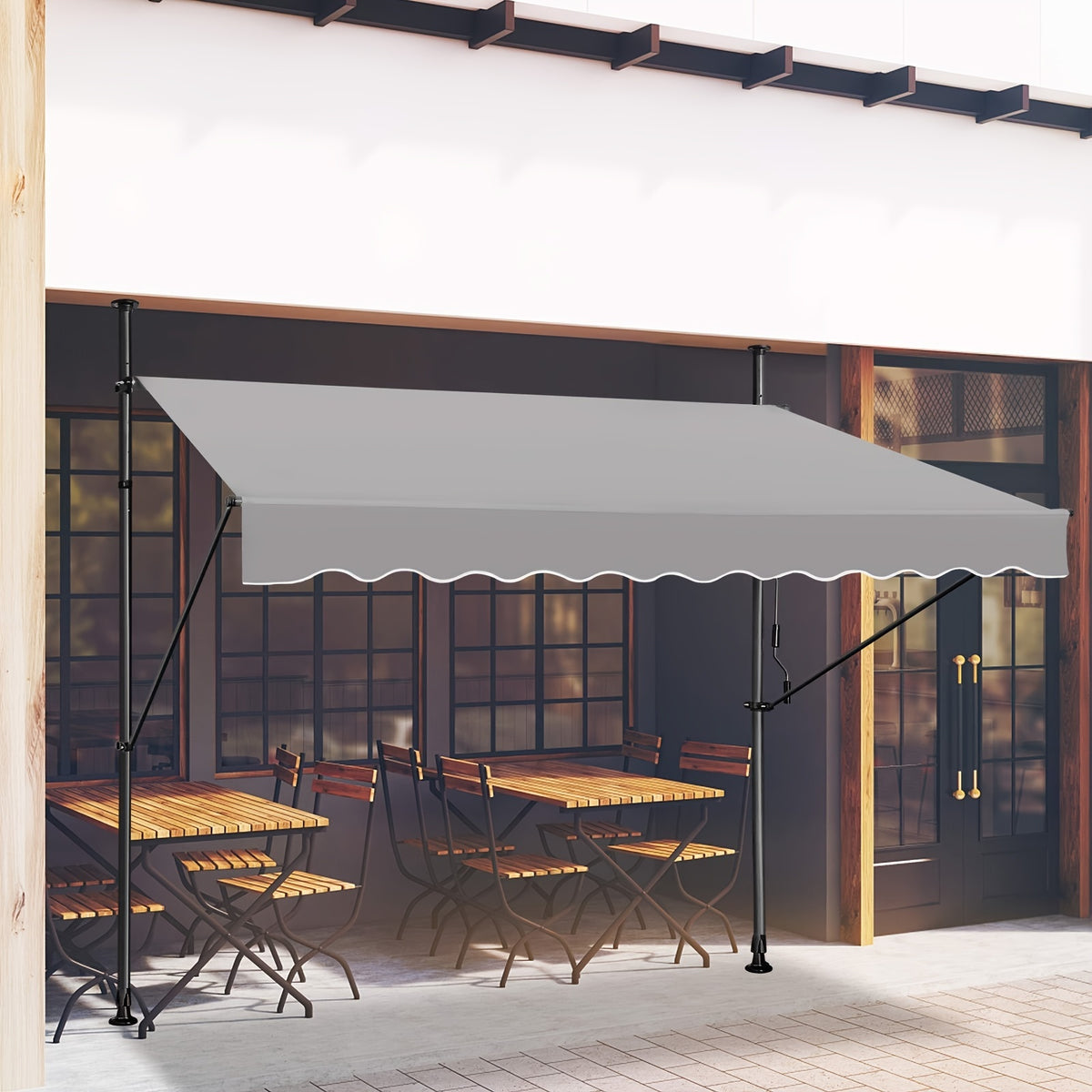Tenda a serranda, Grigio scuro per terrazza e giardino – vista dettagliata 2