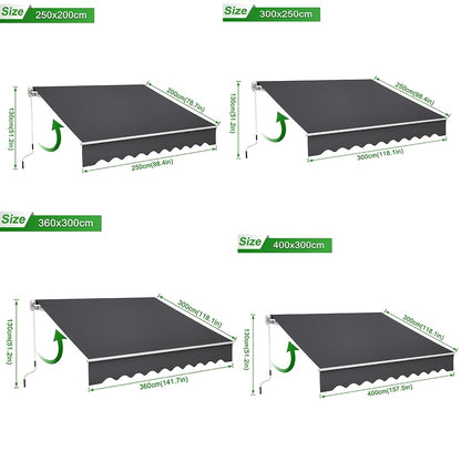 Tenda da sole per balcone e giardino – vista dettagliata 3