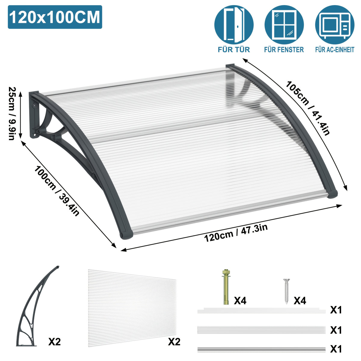 Tenda per Porta d'Ingresso, Dimensioni: 300×100cm per veicolo e viaggio – vista dettagliata 9