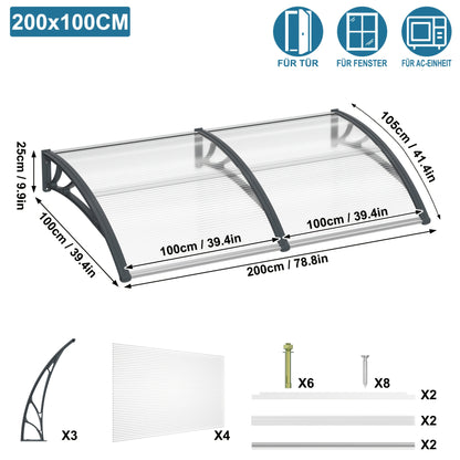 Tenda per Porta d'Ingresso, Dimensioni: 300×100cm per veicolo e viaggio – vista dettagliata 11
