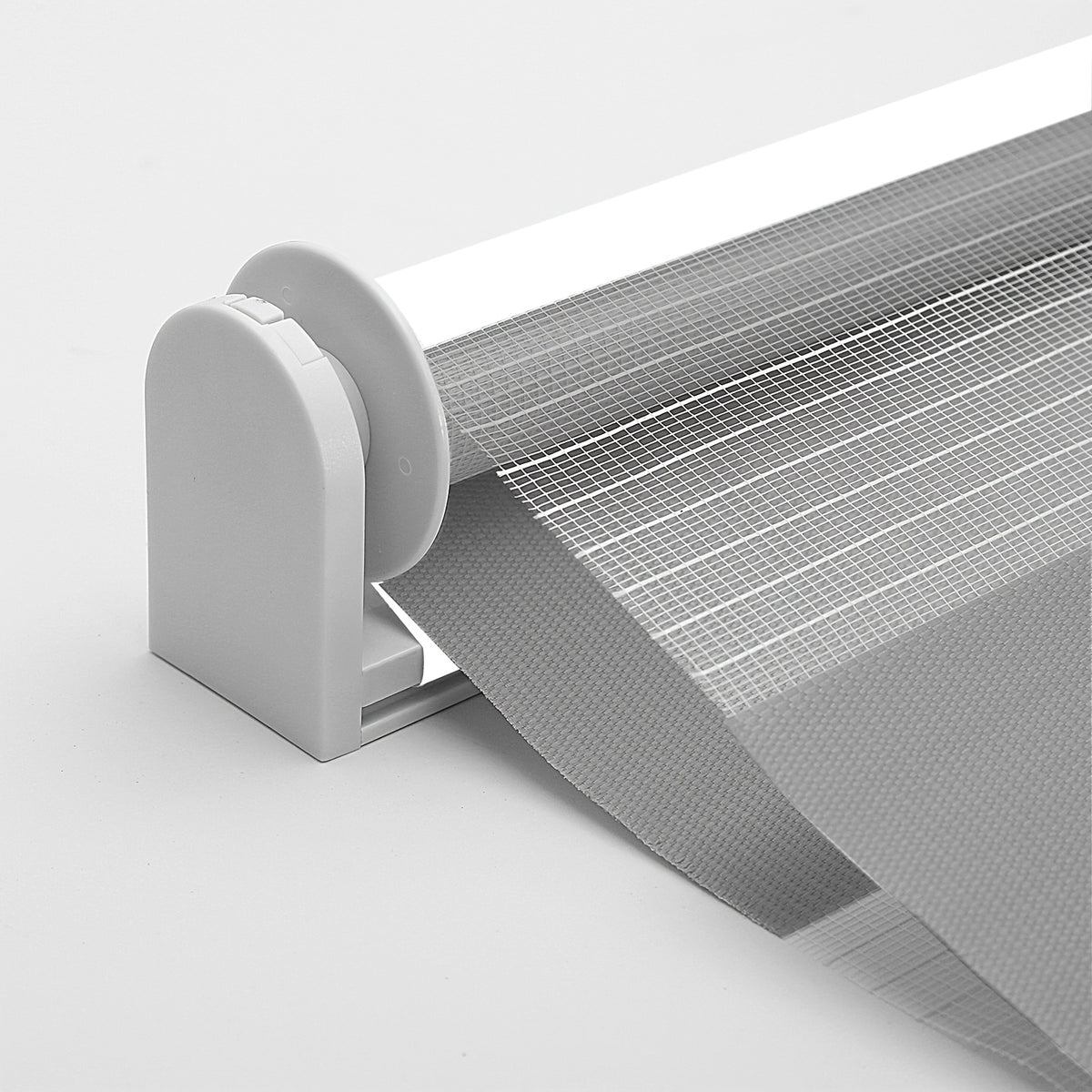 Tende a rullo doppie Sekey, Bianco + Grigio Chiaro per finestre e uso quotidiano – vista dettagliata 8