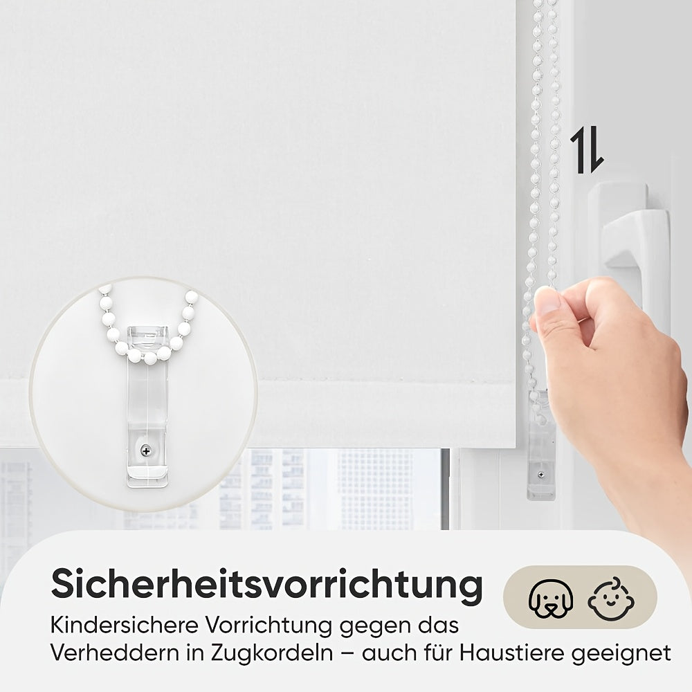 Tende a rullo oscuranti Sekey, Grigio scuro per protezione dal calore – vista dettagliata 6