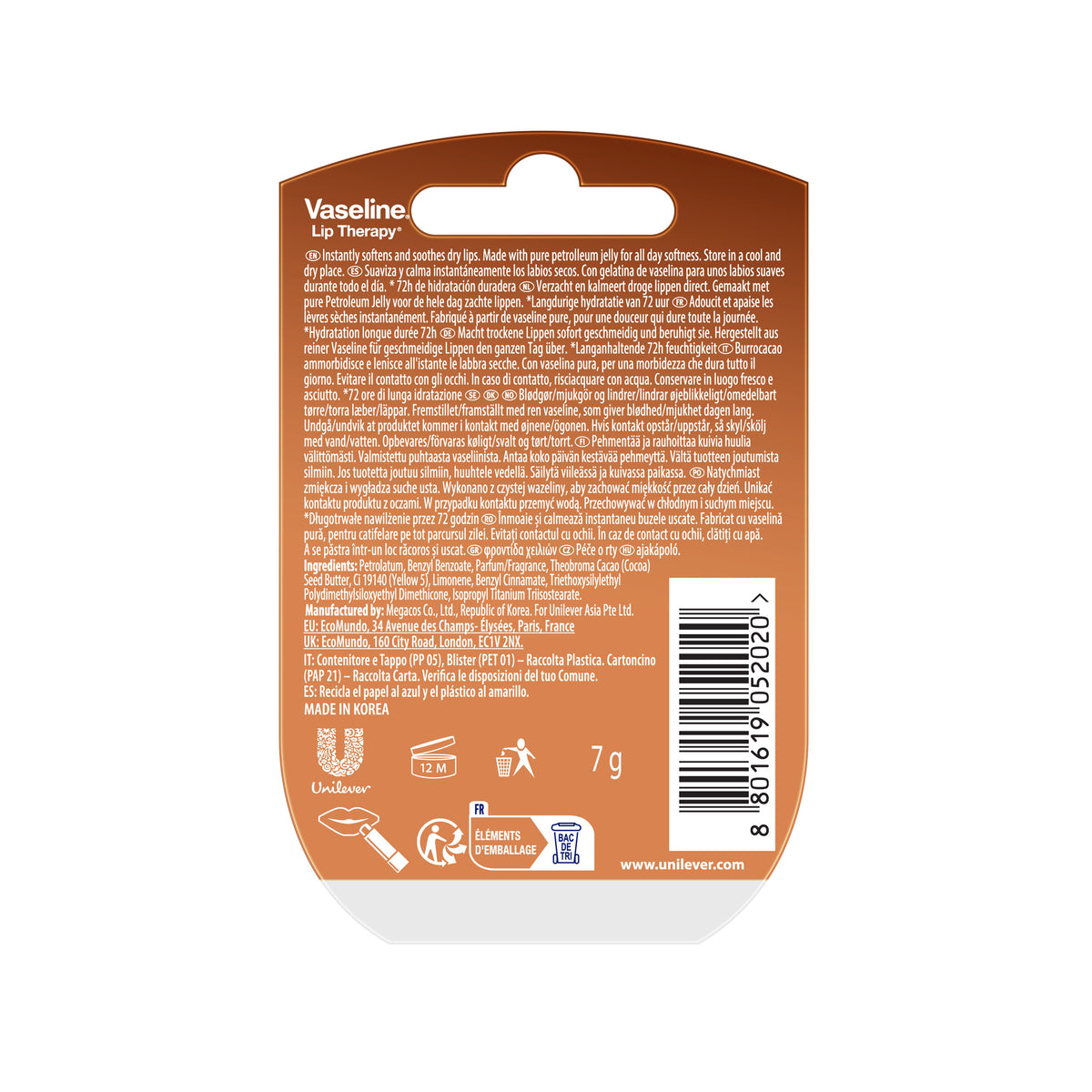 Terapia per Labbra Vaseline, 7g per Labbra Vaseline e Labbra Confezione da 6 – vista dettagliata 7