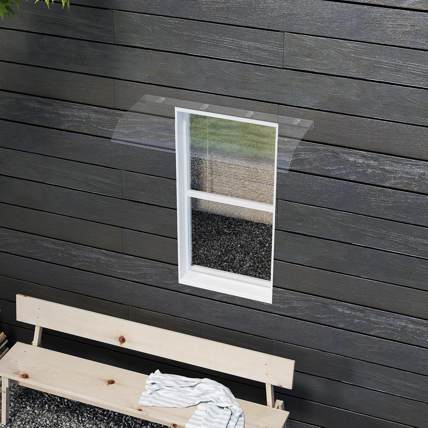 Tettoia moderna trasparente, 50×120 Cm per giardino – vista dettagliata 22