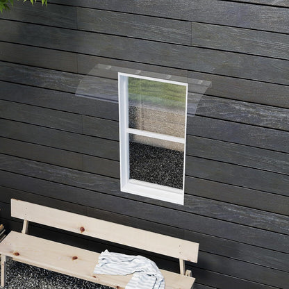 Tettoia moderna trasparente, 50×200 Cm per terrazza e giardino – vista dettagliata 22