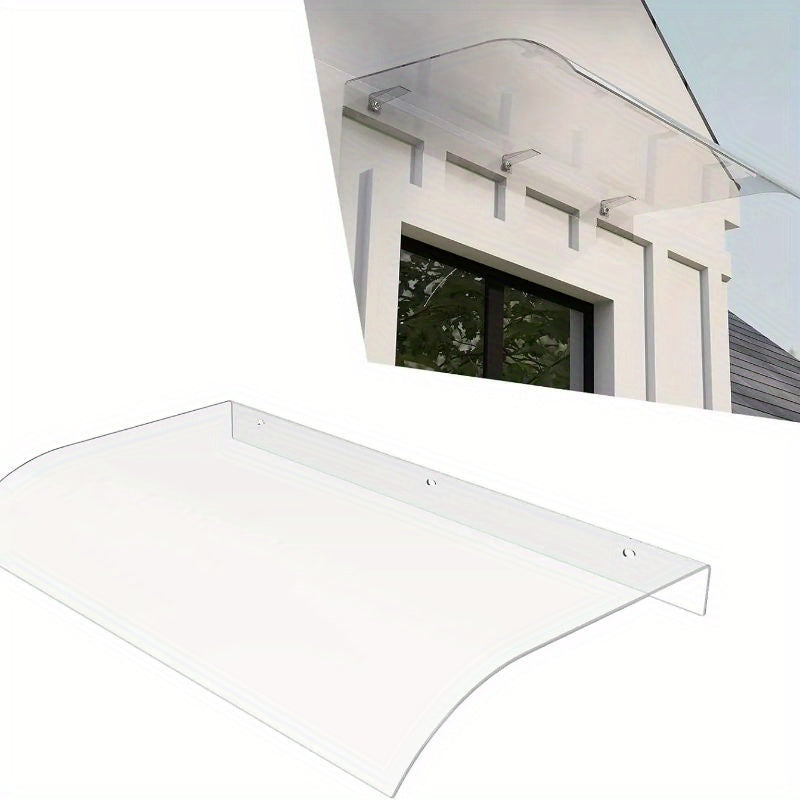 Tettoia moderna trasparente, 50×240cm per terrazza – vista dettagliata 2