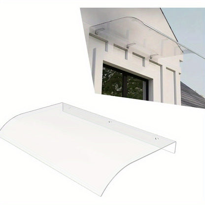 Tettoia moderna trasparente, 50×240cm per terrazza – vista dettagliata 4