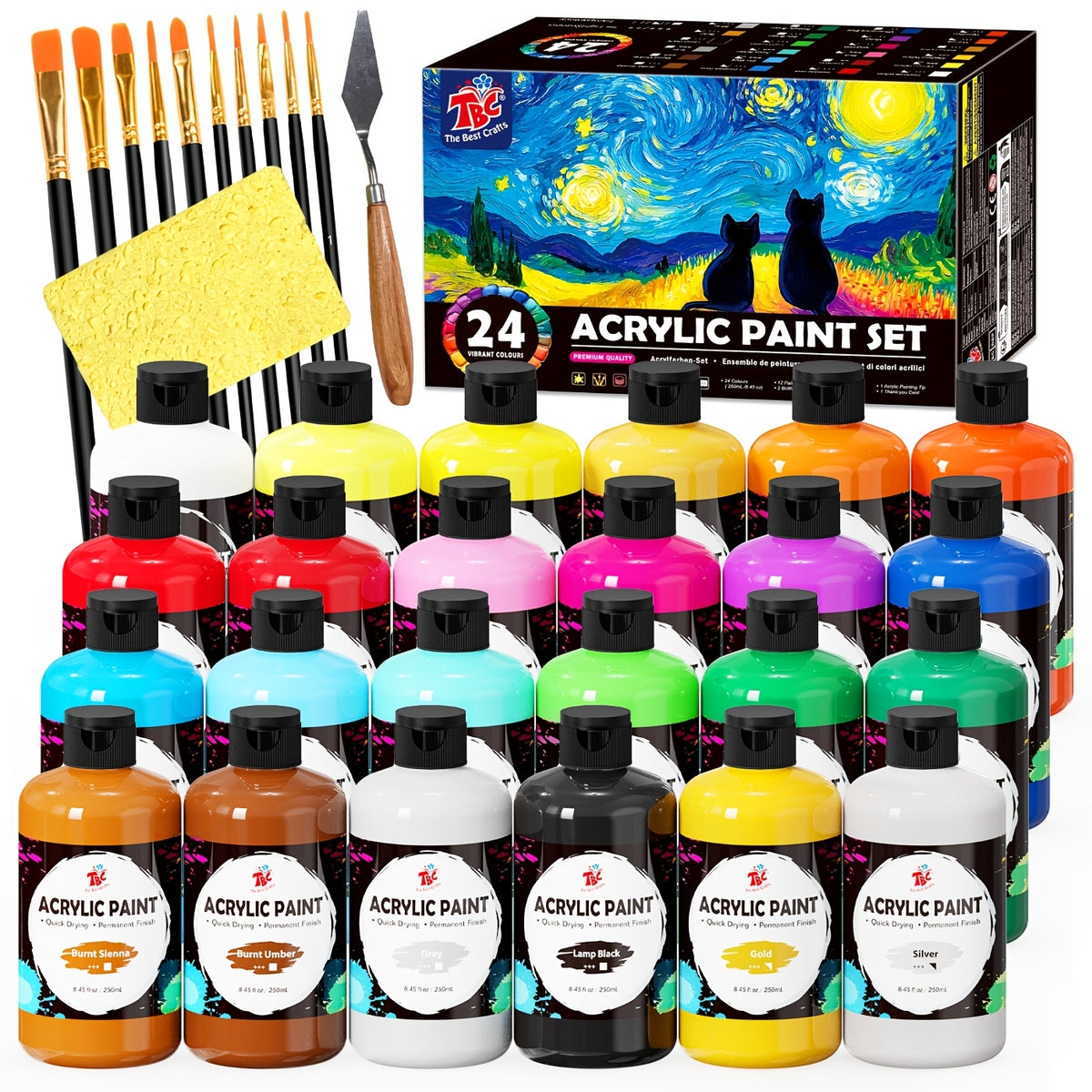 The Best Crafts Set, 250 ml per ciascuno e uso artistico professionale – vista principale