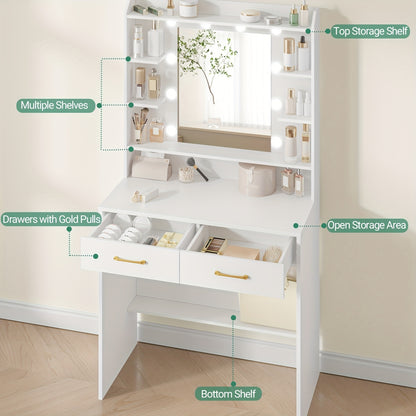 Toeletta, legno per camera da letto e letto – vista dettagliata 2