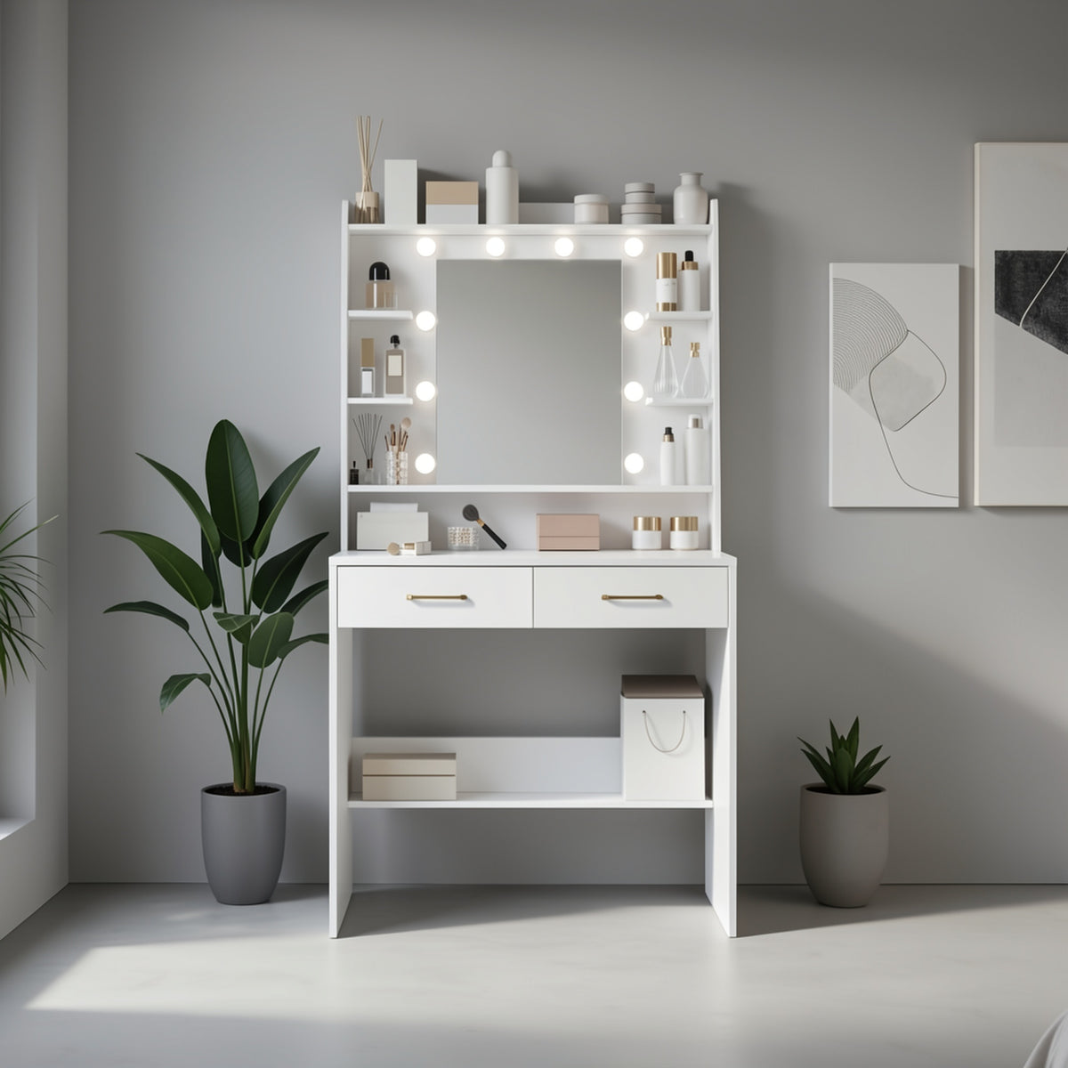 Toeletta, legno per camera da letto e letto – vista dettagliata 7