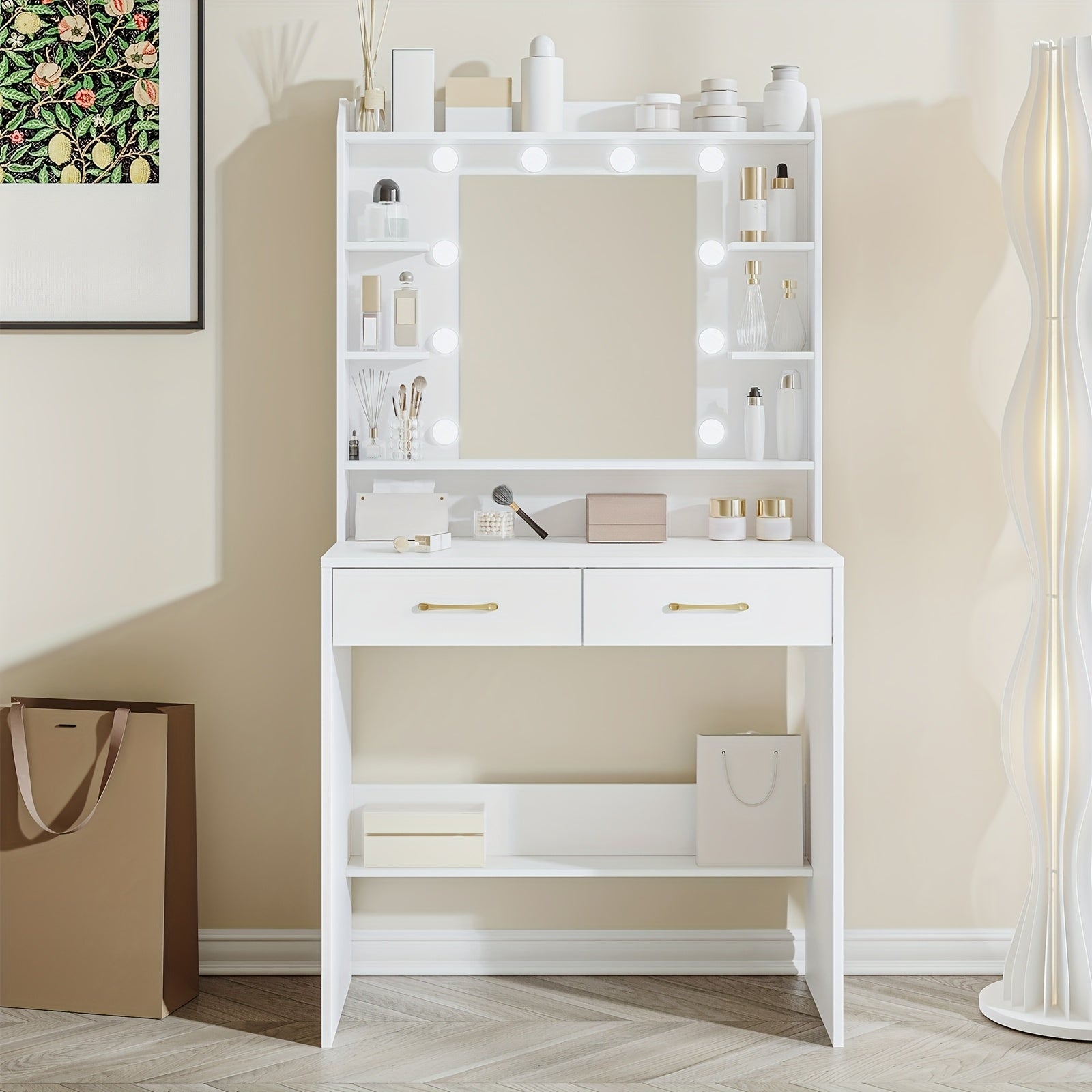 Toeletta, legno per camera da letto e letto – vista dettagliata 8