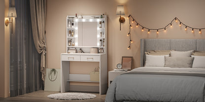 Toeletta, legno per camera da letto e letto – vista dettagliata 11