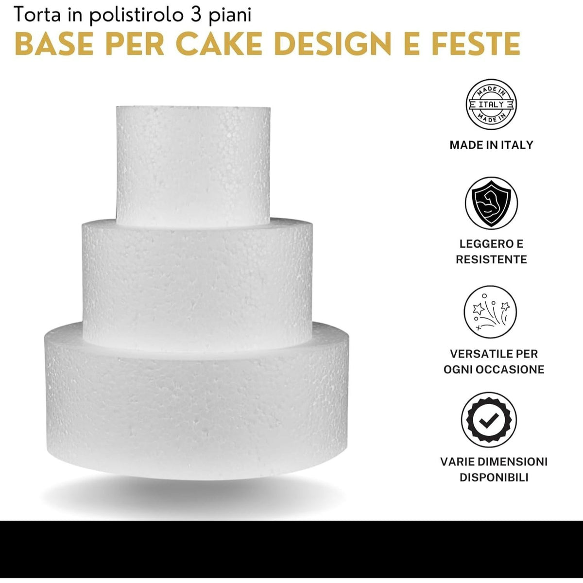 Torta Finta Set, 25 cm per Cake Design e Decorazioni Ideale per Torte Finte – vista dettagliata 3