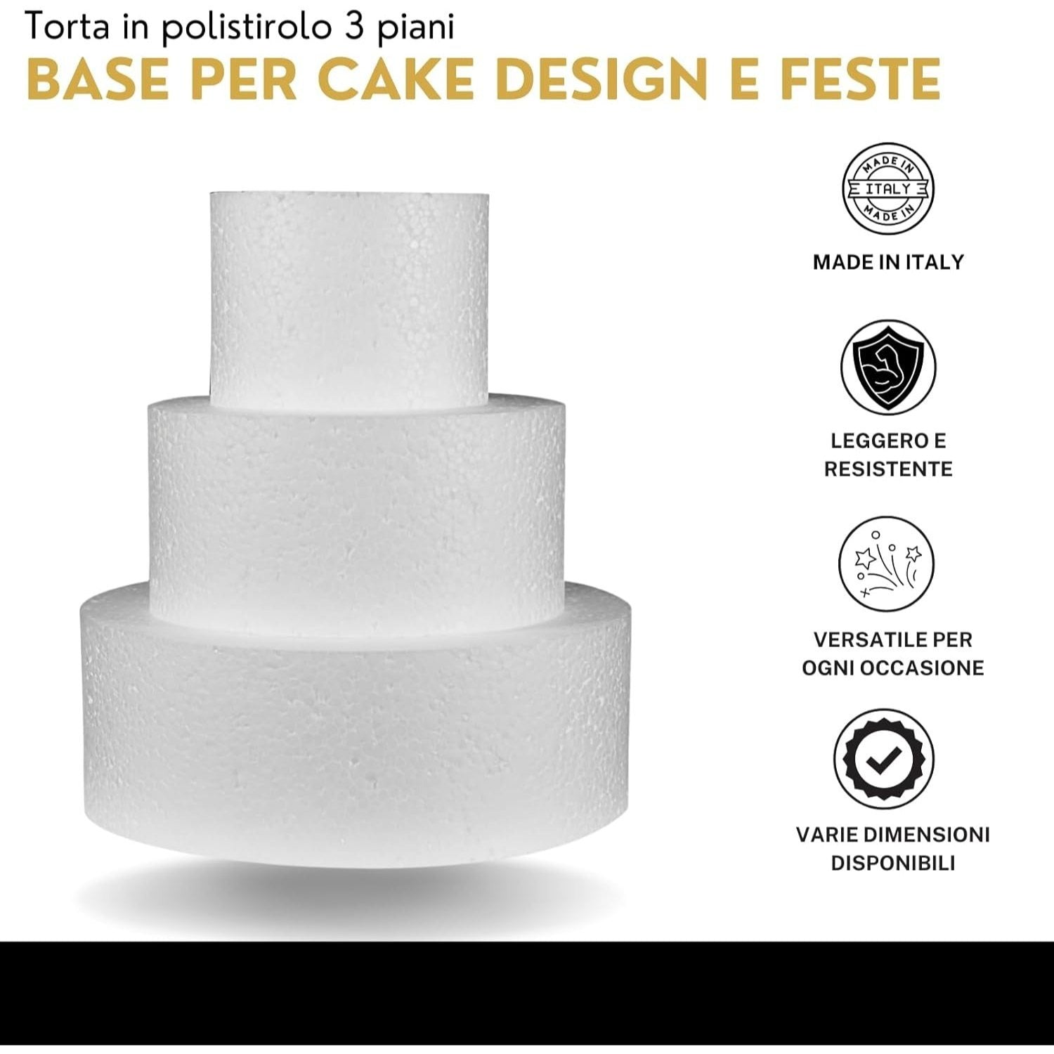 Torta Finta Set, 25 cm per Cake Design e Decorazioni Ideale per Torte Finte – vista dettagliata 3