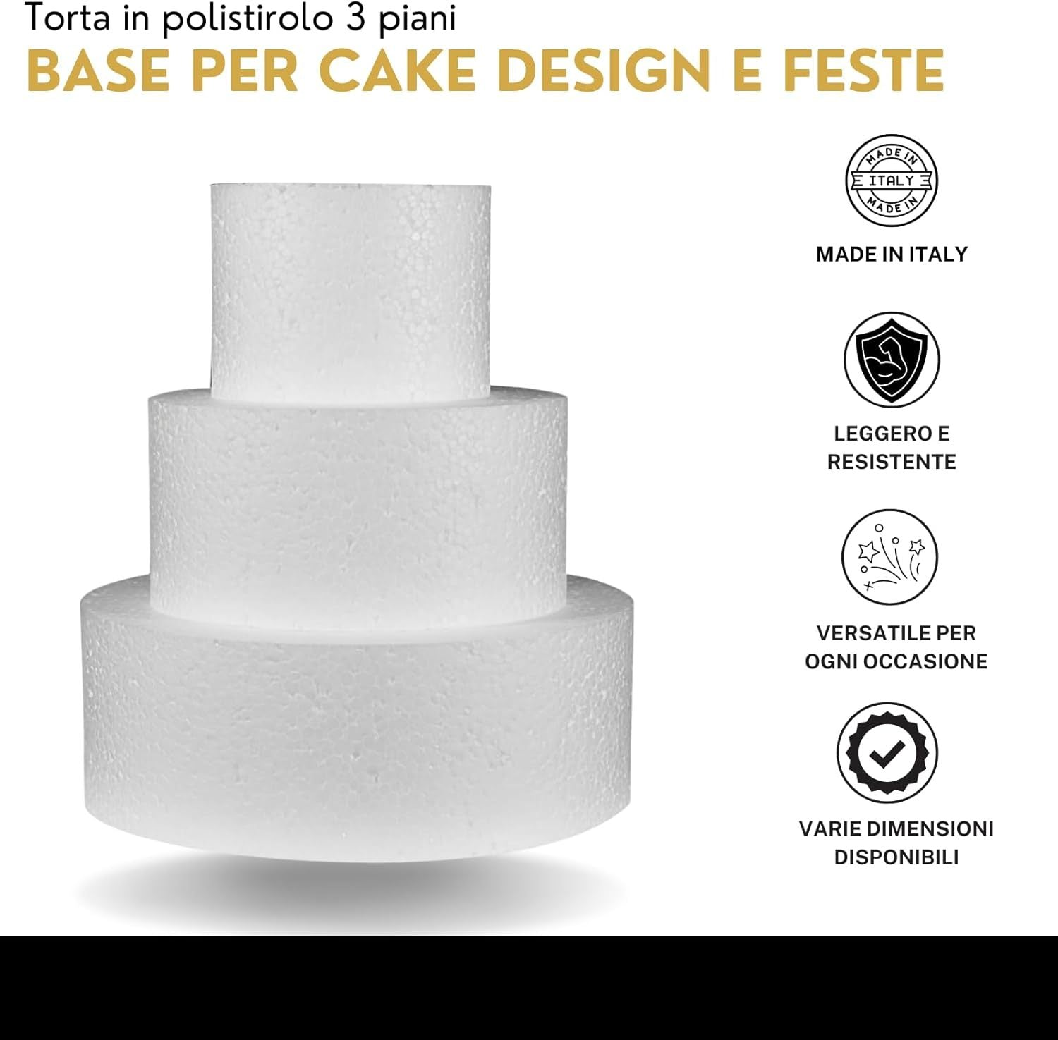 Torta Finta Set, 25 cm per Cake Design e Decorazioni Ideale per Torte Finte – vista dettagliata 8