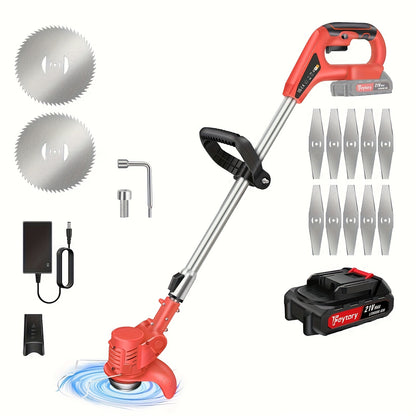 Tosaerba a batteria senza fili, Trimmer+2x Batteria-3 Piegato per giardino e terrazza – vista dettagliata 2