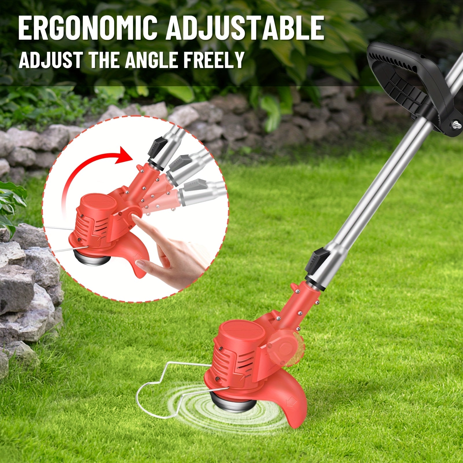 Tosaerba a batteria senza fili, Trimmer+2x Batteria-3 Piegato per giardino e terrazza – vista dettagliata 13