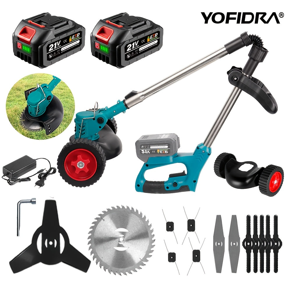 Tosaerba Elettrico, 2 Batterie con Spina EU plus per giardino e terrazza – vista dettagliata 10