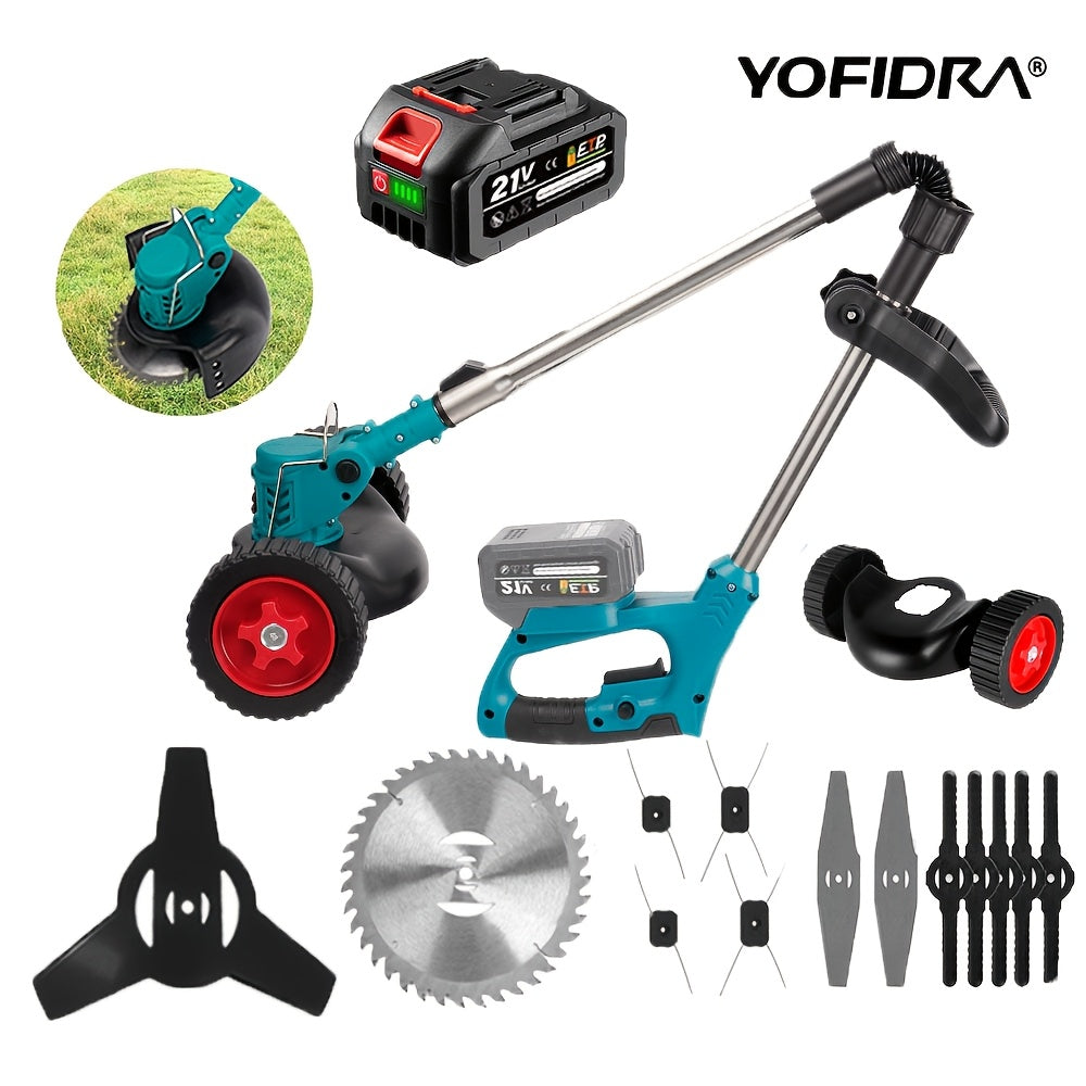 Tosaerba Elettrico, 2 Batterie con Spina EU plus per giardino e terrazza – vista dettagliata 11