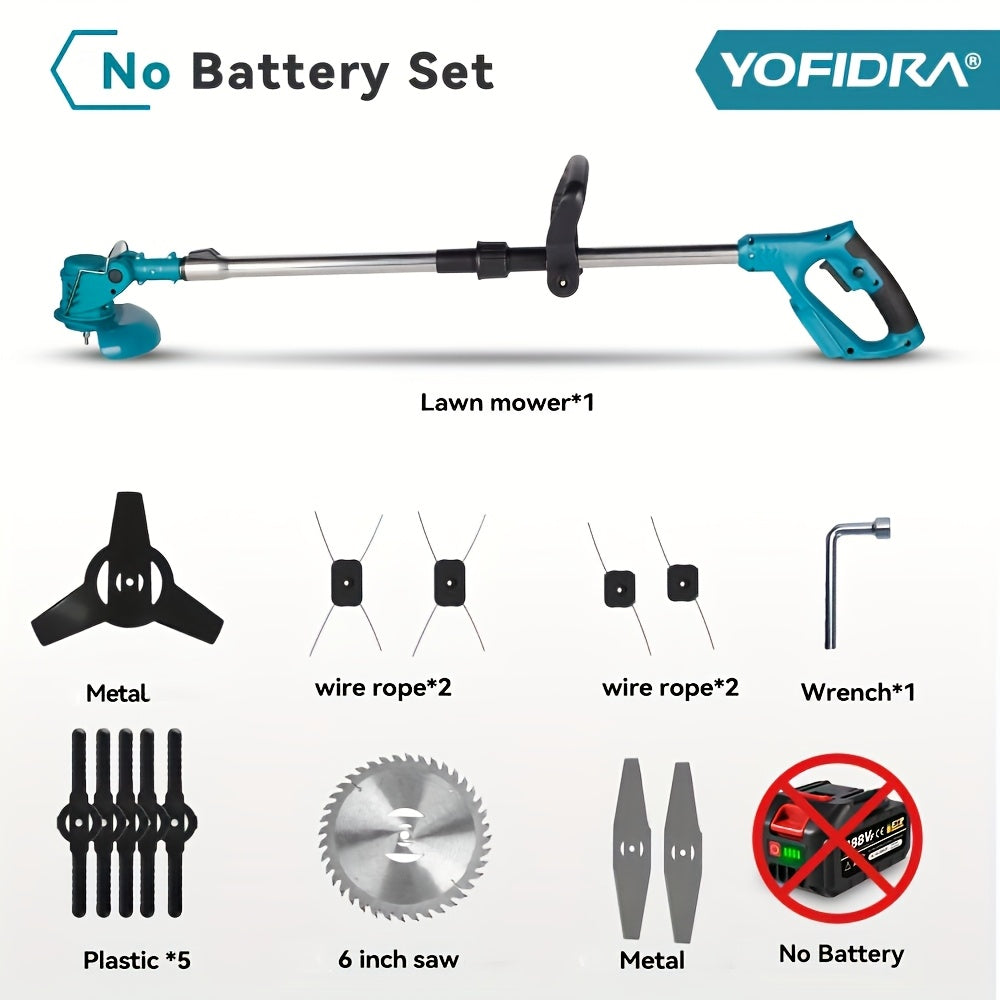 Tosaerba elettrico portatile, 2 Batterie Spina EU per giardino e terrazza – vista dettagliata 8