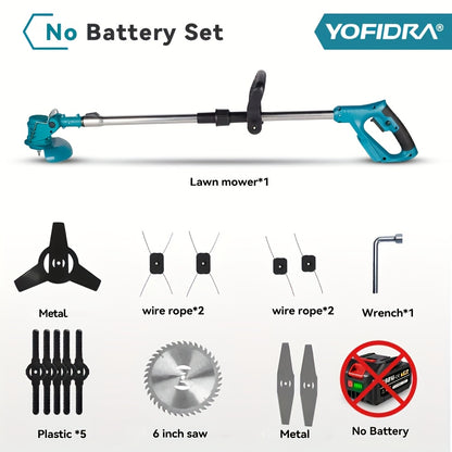 Tosaerba elettrico portatile, 2 Batterie Spina EU per giardino e terrazza – vista dettagliata 8