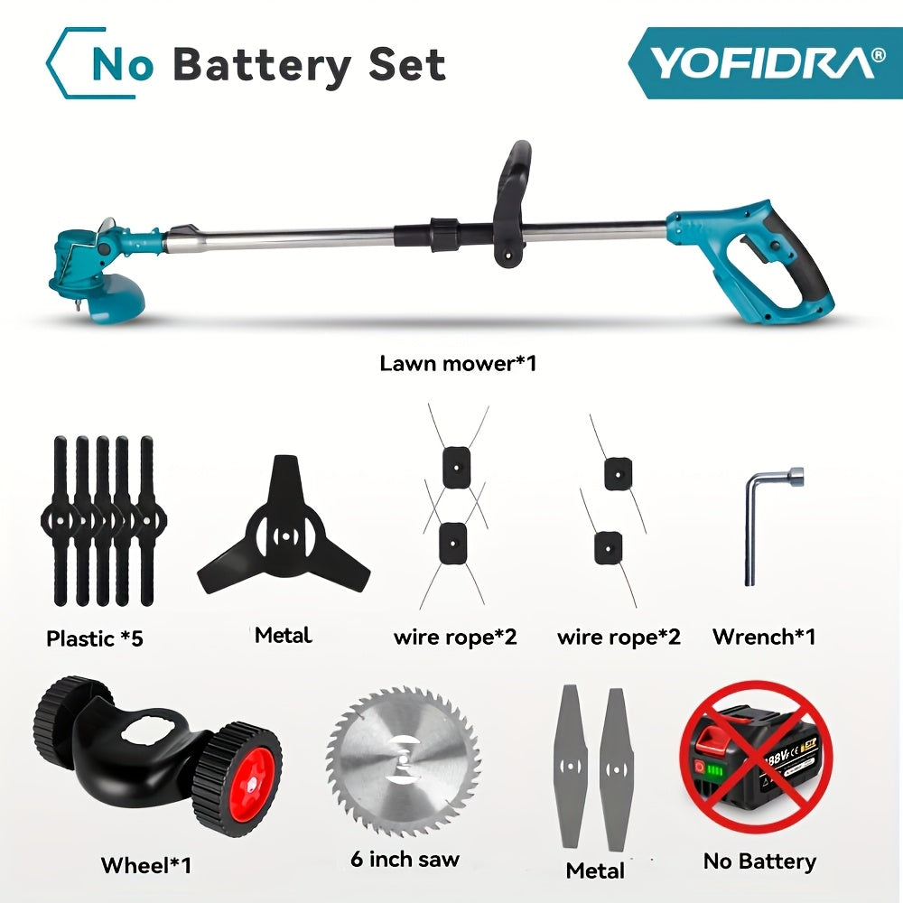 Tosaerba elettrico portatile, 2 Batterie Spina EU per giardino e terrazza – vista dettagliata 10