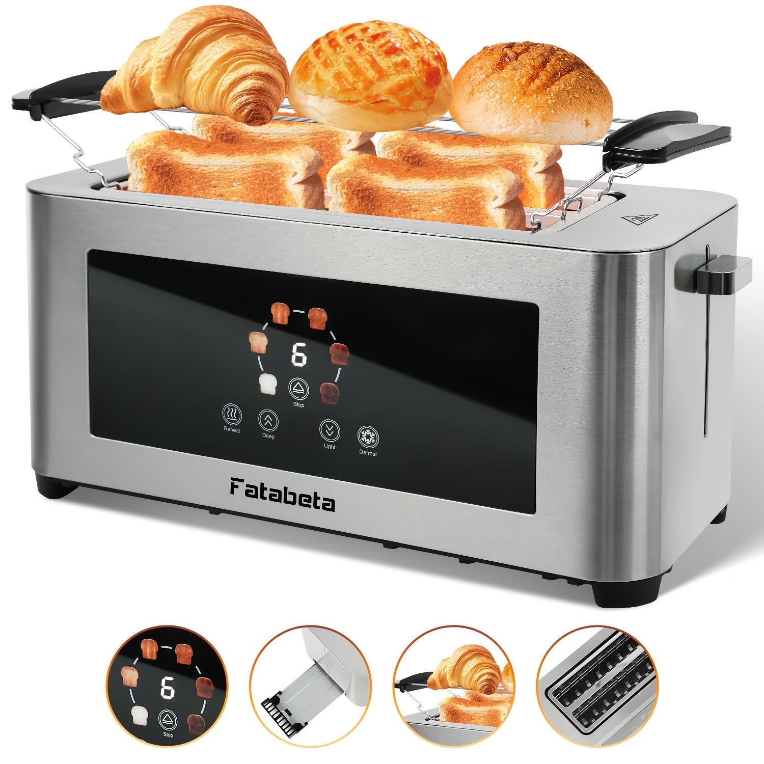 Tostapane per pane, rimovibile per pane 1400W e toast – vista dettagliata 15