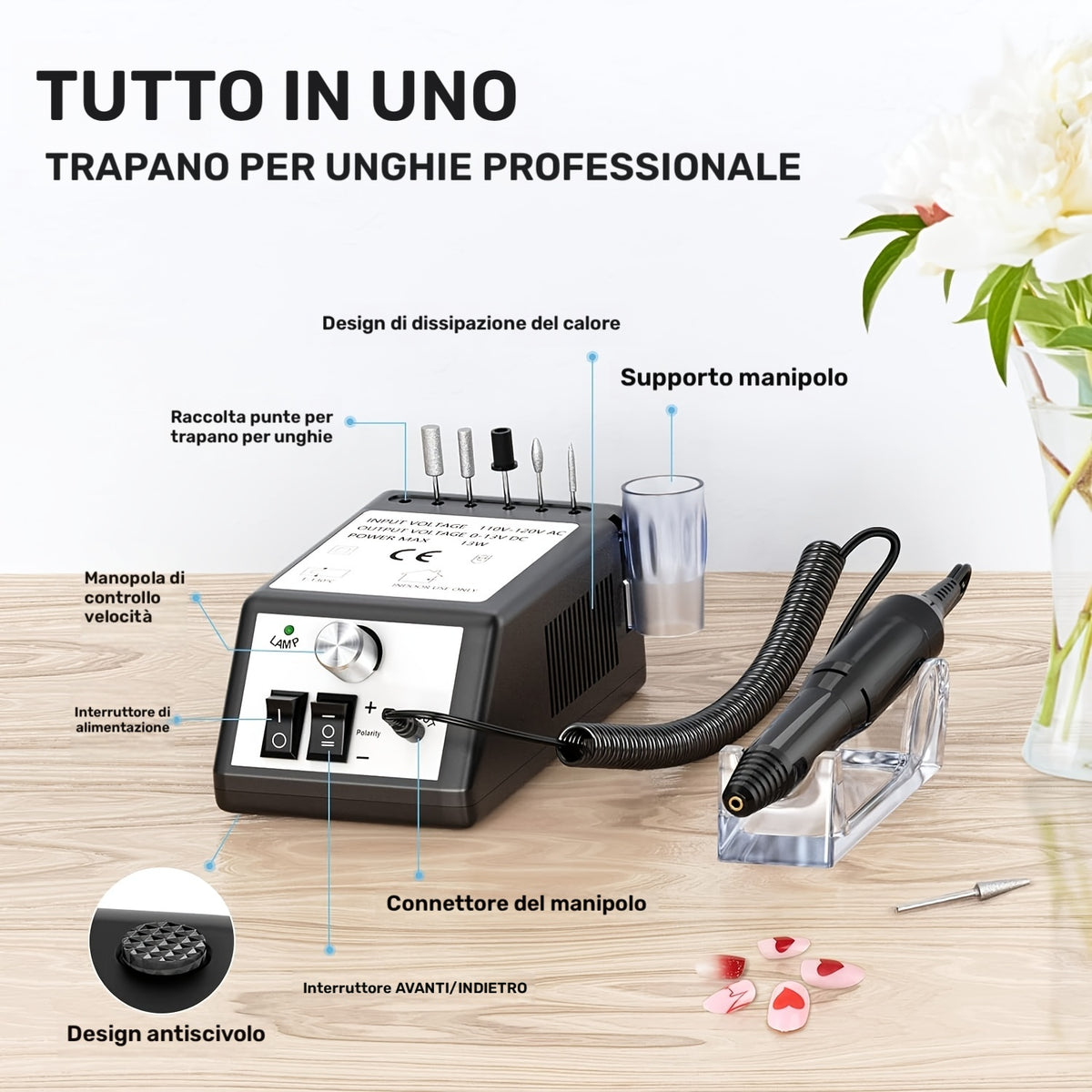 Trapano Elettrico Portatile, Nero per soggiorno e casa – vista dettagliata 7