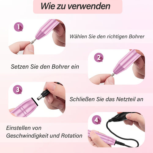 Trapano portatile, Rosa per manicure e pedicure – vista principale