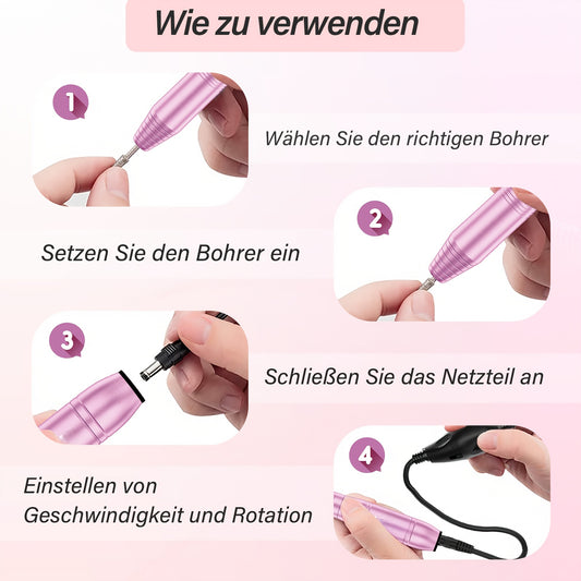 Trapano portatile, Rosa per manicure e pedicure – vista principale
