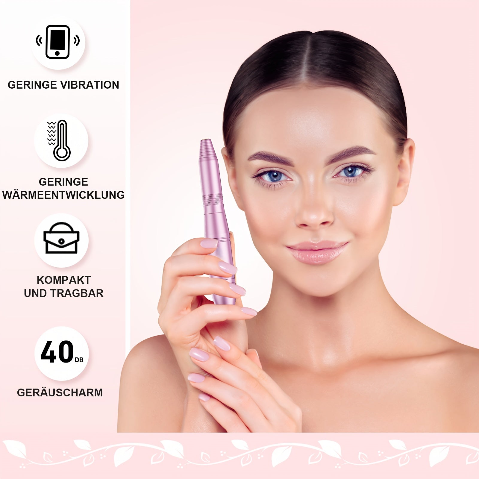 Trapano portatile, Rosa per manicure e pedicure – vista dettagliata 6