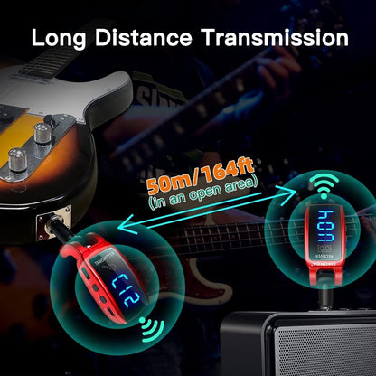 Trasmettitori wireless, Nero per chitarra wireless UHF Trasmettitore e uso quotidiano – vista dettagliata 4