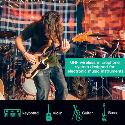 Trasmettitori wireless, Nero per chitarra wireless UHF Trasmettitore e uso quotidiano – vista dettagliata 6