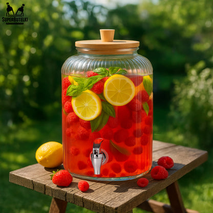 Un orcio di vetro, bambù per limonata e uso quotidiano – vista dettagliata 13