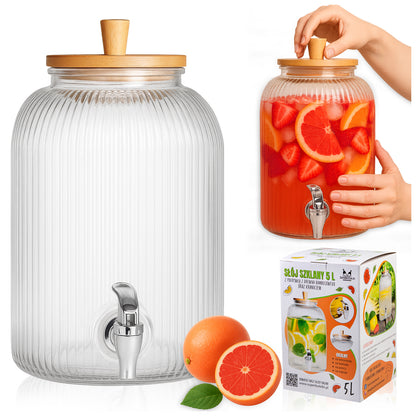 Un orcio di vetro, bambù per limonata e uso quotidiano – vista dettagliata 14