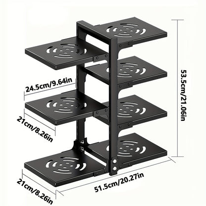 Un robusto porta pentole, Un rack con 4+3 livelli per cucina e zona pranzo – vista dettagliata 2
