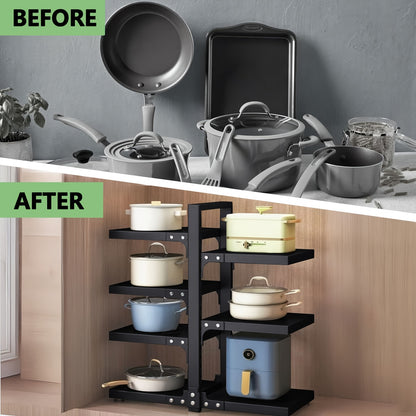 Un robusto porta pentole, Un rack con 4+3 livelli per cucina e zona pranzo – vista dettagliata 8