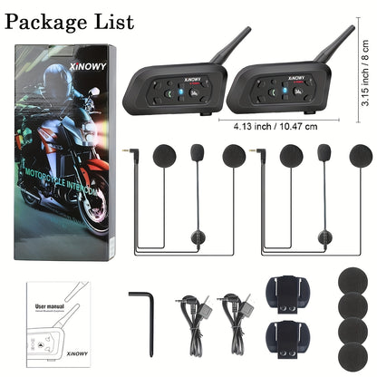 V6 Interfono Moto, wireless per 6 Motociclisti 1200M Conversazione 850Mah e uso quotidiano – vista dettagliata 2