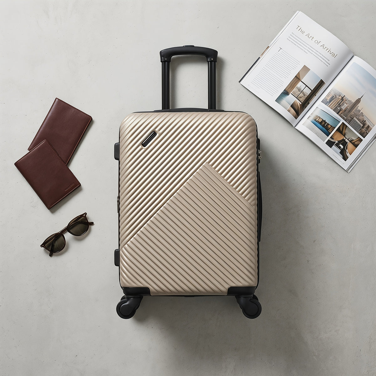 Valigia da viaggio, 3 pezzi (20+24+28) pollici per tempo libero e viaggi – vista dettagliata 2