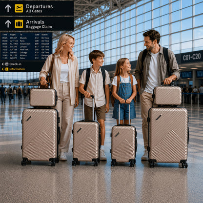 Valigia da viaggio, 3 pezzi (20+24+28) pollici per tempo libero e viaggi – vista dettagliata 7