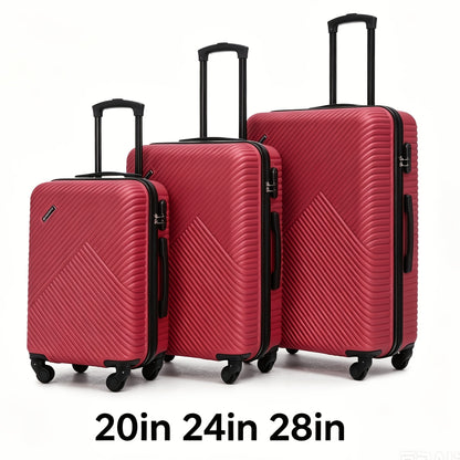 Valigia da viaggio, 3 pezzi (20+24+28) pollici per tempo libero e viaggi – vista dettagliata 36