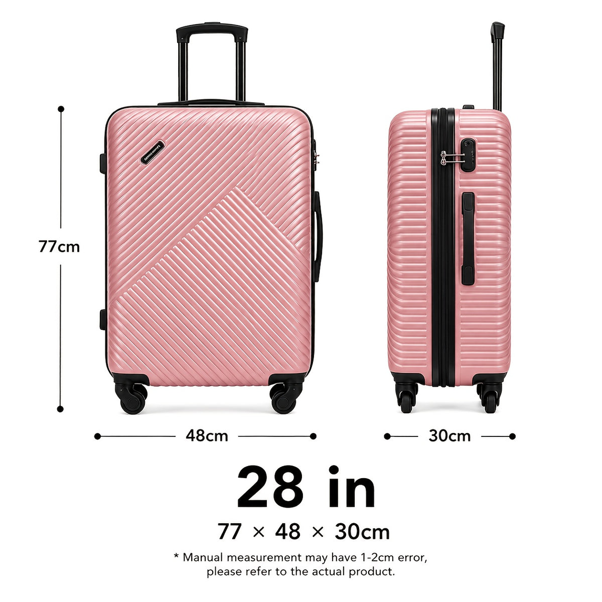 Valigia da viaggio, 3 pezzi (20+24+28) pollici per tempo libero e viaggi – vista dettagliata 40