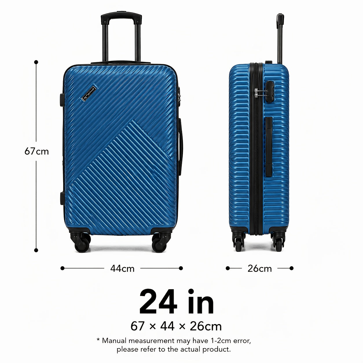 Valigia da viaggio, 3 pezzi (20+24+28) pollici per tempo libero e viaggi – vista dettagliata 58