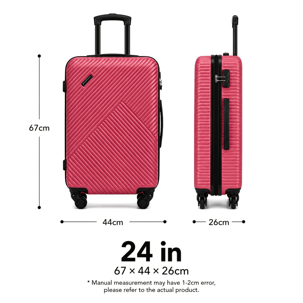 Valigia da viaggio, 3 pezzi (20+24+28) pollici per tempo libero e viaggi – vista dettagliata 64
