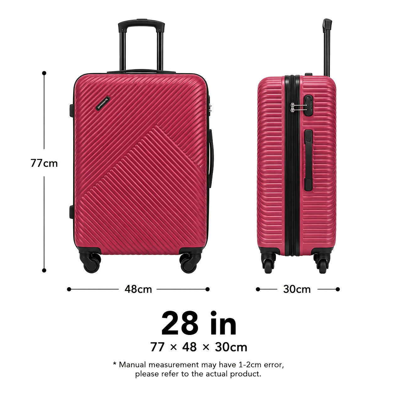Valigia da viaggio, 3 pezzi (20+24+28) pollici per tempo libero e viaggi – vista dettagliata 65