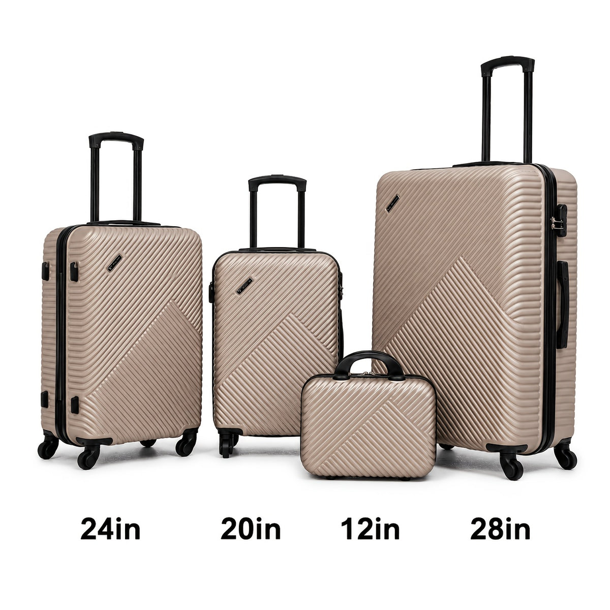 Valigia da viaggio, 3 pezzi (20+24+28) pollici per tempo libero e viaggi – vista dettagliata 70