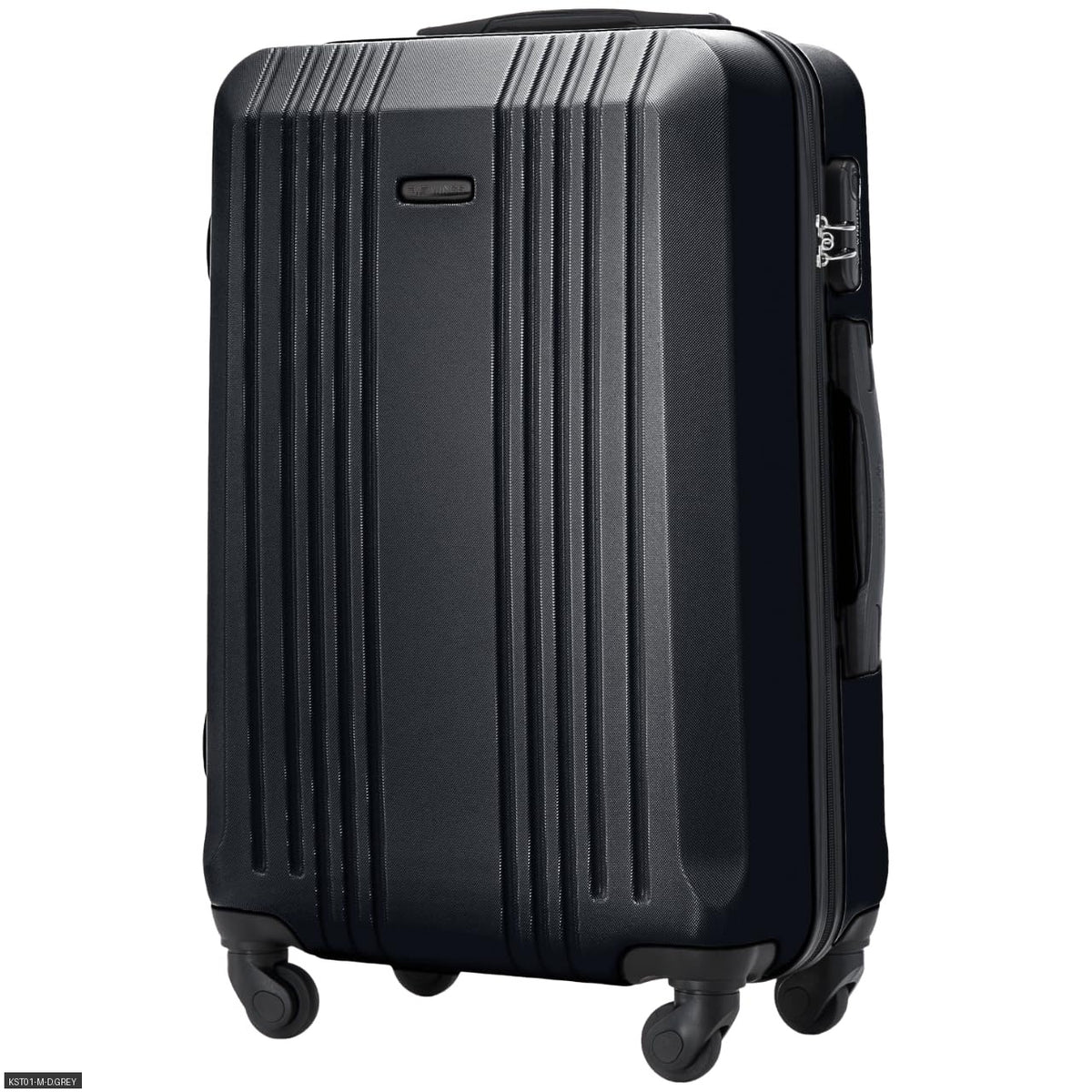 Valigia da viaggio, Blu navy con dettagli neri eleganti per uso quotidiano e tempo libero – vista dettagliata 3