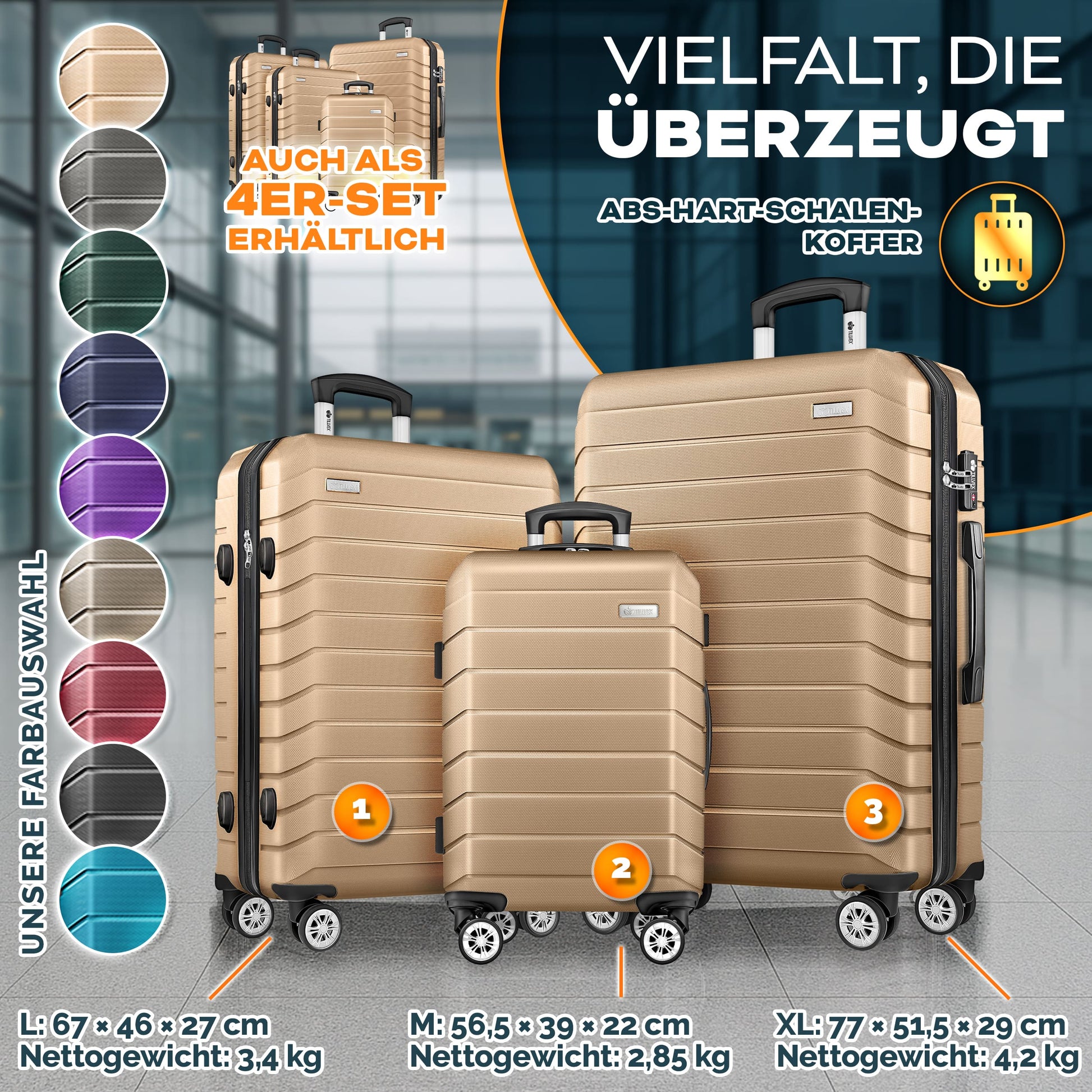 Valigia da viaggio, Oro rosa per tempo libero – vista dettagliata 40