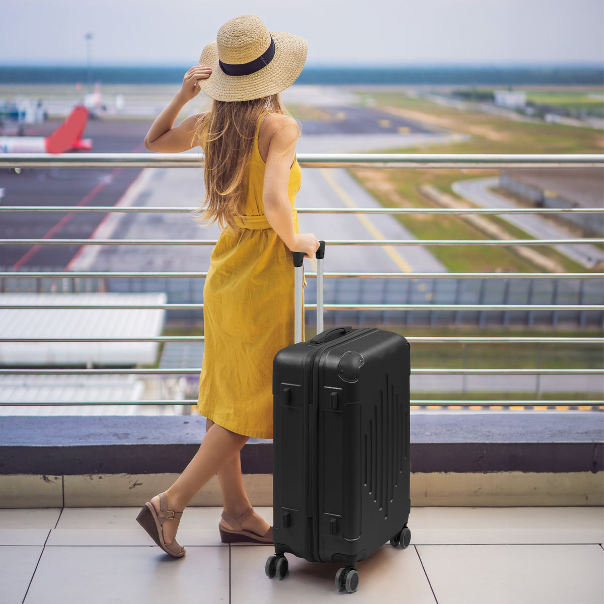 Valigia da viaggio, ruote silenziose a 360° e maniglia resistente per uso quotidiano – vista dettagliata 3